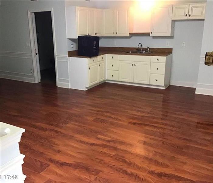 Clean room and floors after SERVPRO of Greater St. Augustine cleaning