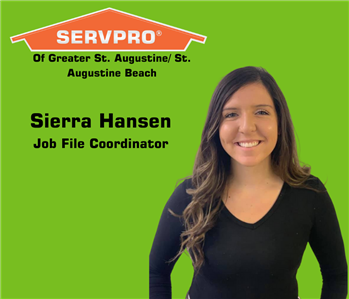 Female SERVPRO job file coordinator at SERVPRO of greater St. Augustine/ St. Augustine Beach