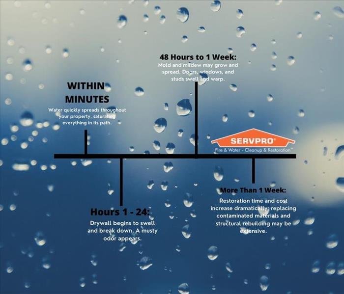 SERVPRO water damage timeline 