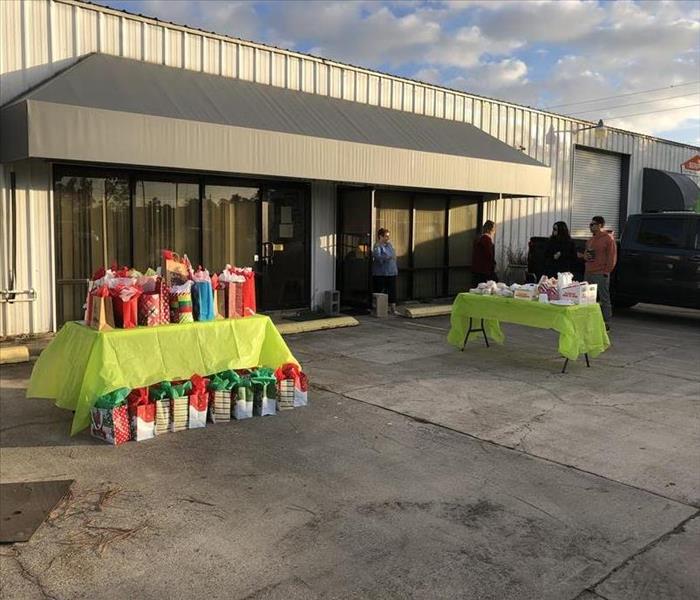 SERVPRO socially distanced outside holiday party