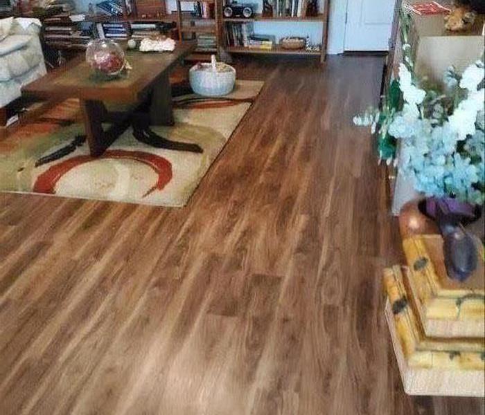 Flooring in a room with content